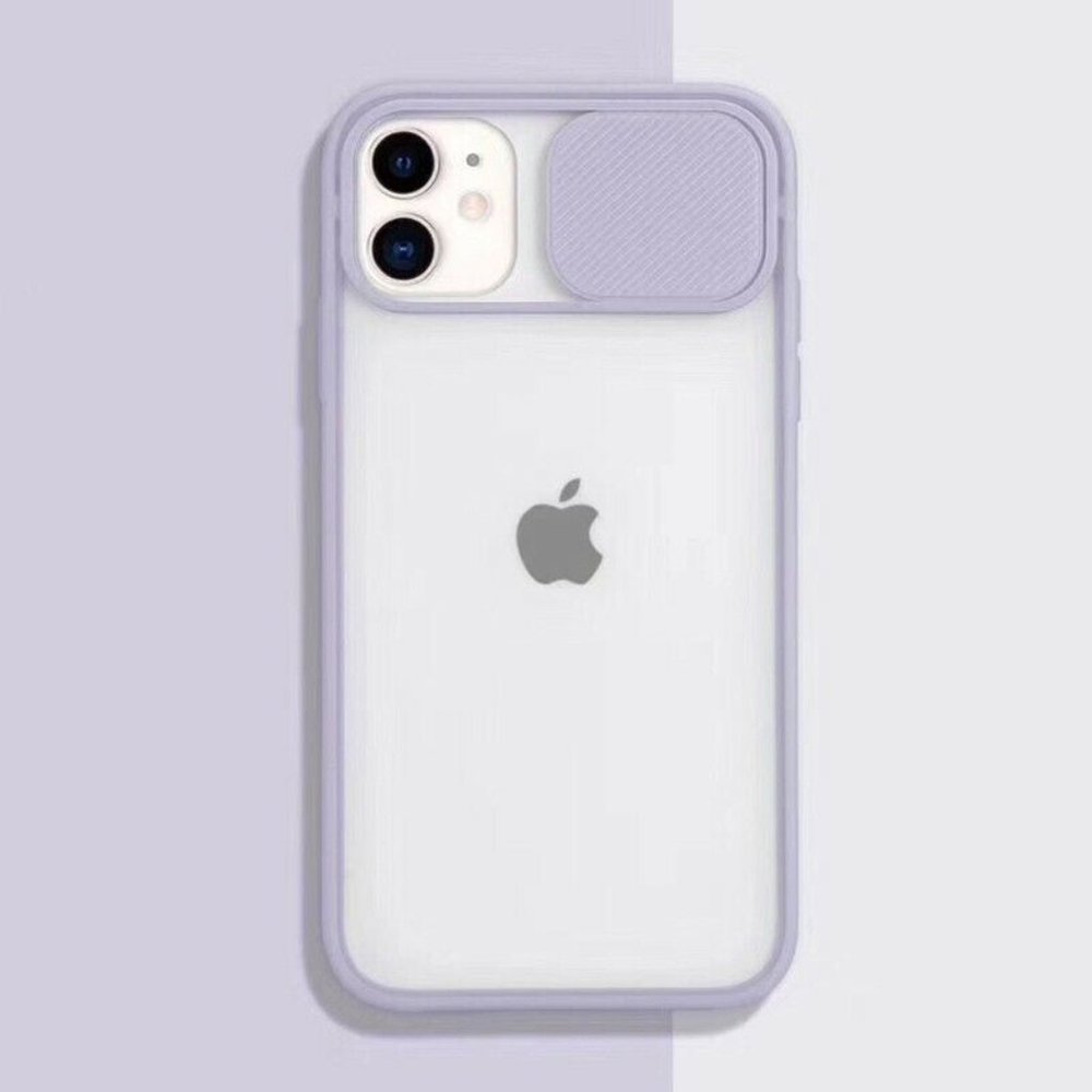 Lilac Purple Camera Lens Protection Phone Case for iPhone 11